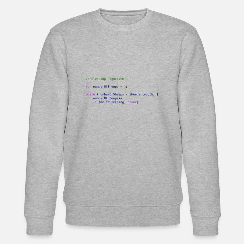 Programmierer Code Schäfchen zählen Logik - Stanley/Stella Unisex Bio-Sweatshirt CHANGER  - Grau meliert