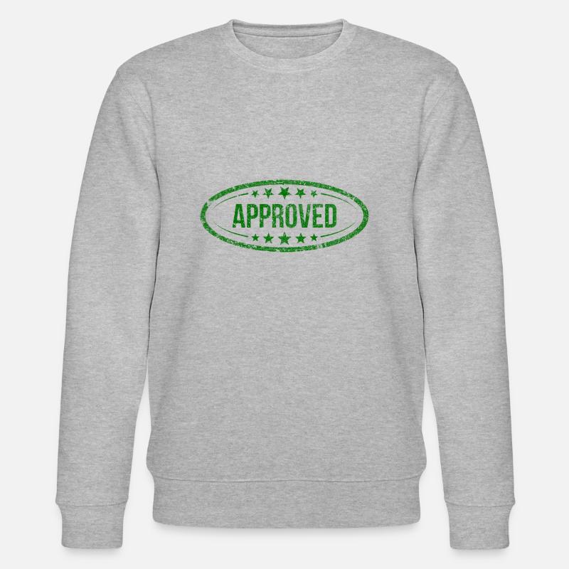 Approved Approved Tested Recognized Stamp - Stanley/Stella CHANGER Unisex Organic Sweatshirt - heather grey