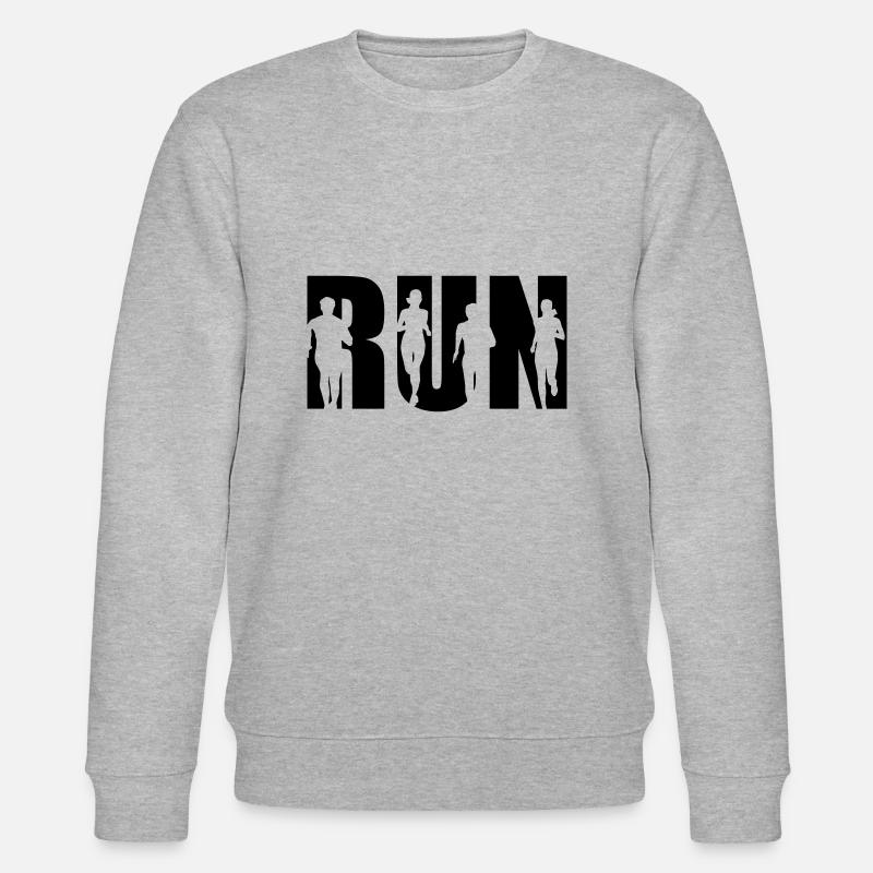 Run, Laufen, Läufer - Stanley/Stella Unisex Bio-Sweatshirt CHANGER  - Grau meliert