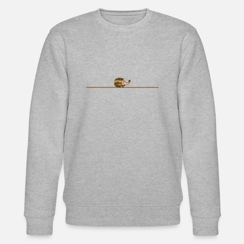 sleeping hedgehog - Stanley/Stella CHANGER Unisex Organic Sweatshirt - heather grey