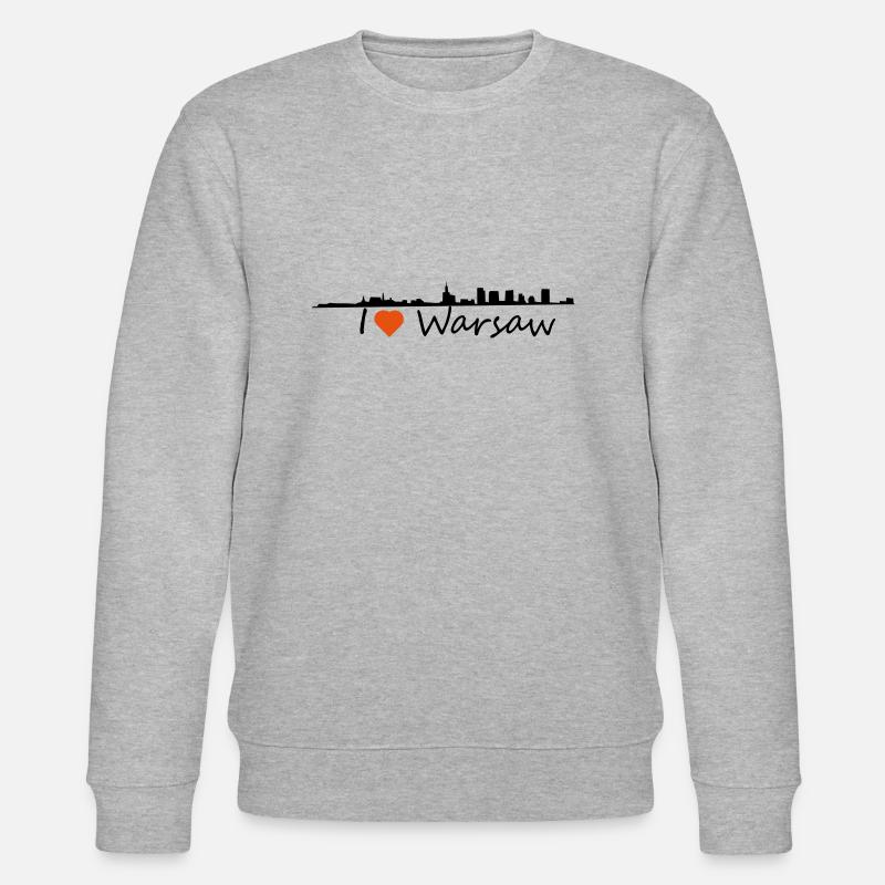 Ich liebe Warschau - Stanley/Stella Unisex Bio-Sweatshirt CHANGER  - Grau meliert
