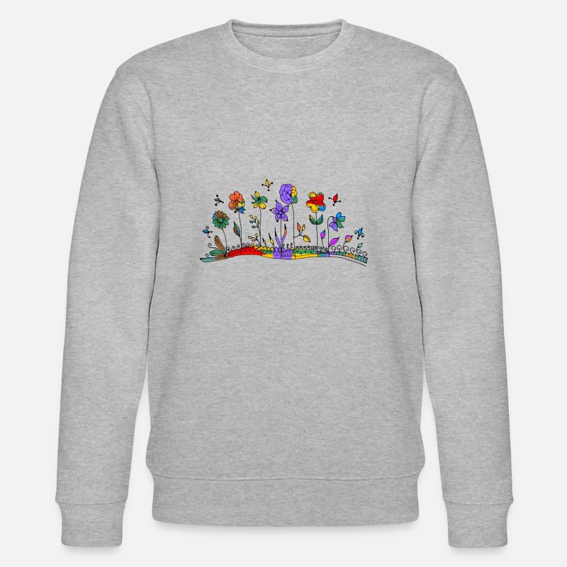 Blumen - Stanley/Stella Unisex Bio-Sweatshirt CHANGER - Grau meliert