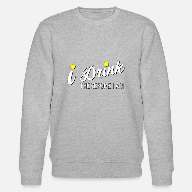 Ich trinke, also bin ich - Stanley/Stella Unisex Bio-Sweatshirt CHANGER  - Grau meliert