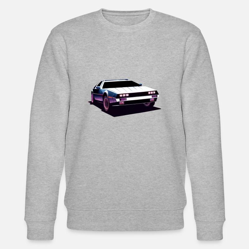 Delorean Youngtimer Oldtimer - Stanley/Stella Unisex Bio-Sweatshirt CHANGER  - Grau meliert