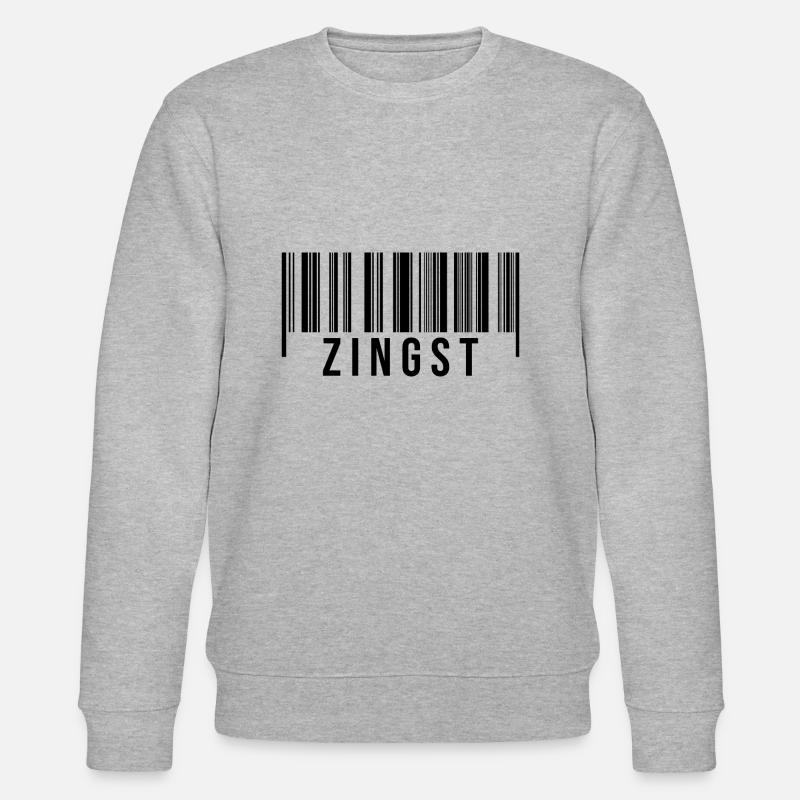Zingst Strichcode - Stanley/Stella Unisex Bio-Sweatshirt CHANGER  - Grau meliert
