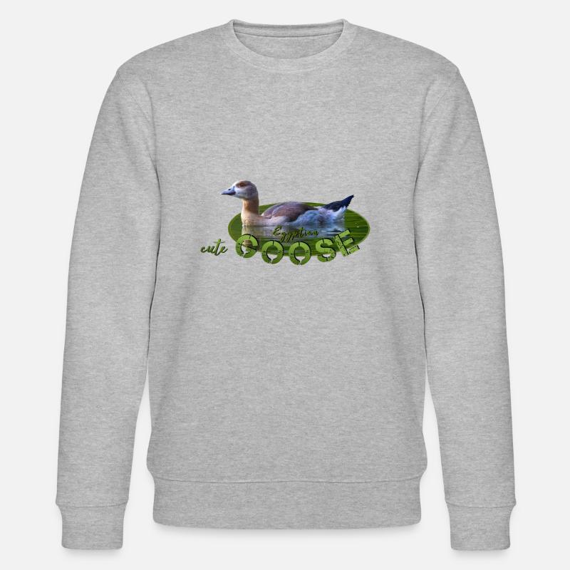 Nilgans Küken Vogel Gans - Stanley/Stella Unisex Bio-Sweatshirt CHANGER  - Grau meliert