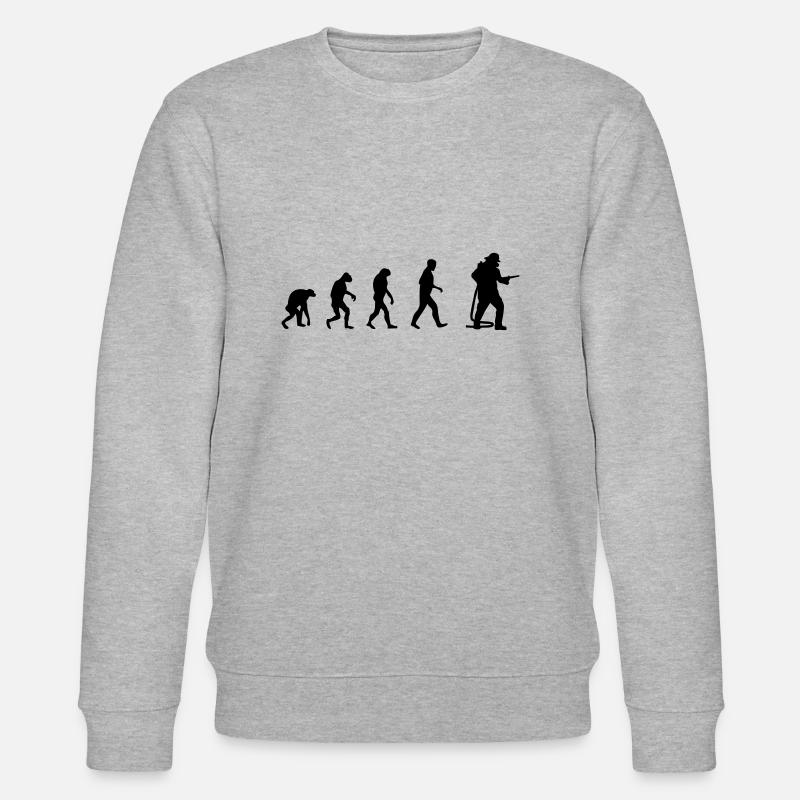 Firefighter Evolution Volunteer Fire Department - Stanley/Stella CHANGER Unisex Organic Sweatshirt - heather grey