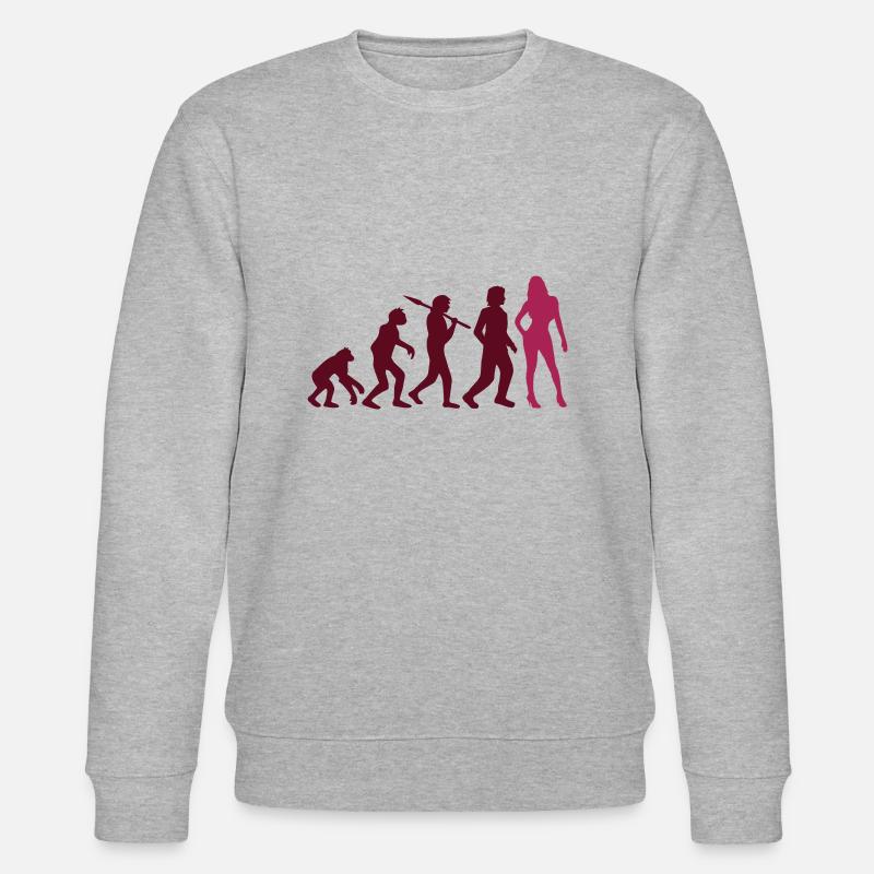 Evolution Hot Girl - Stanley/Stella Unisex Bio-Sweatshirt CHANGER  - Grau meliert
