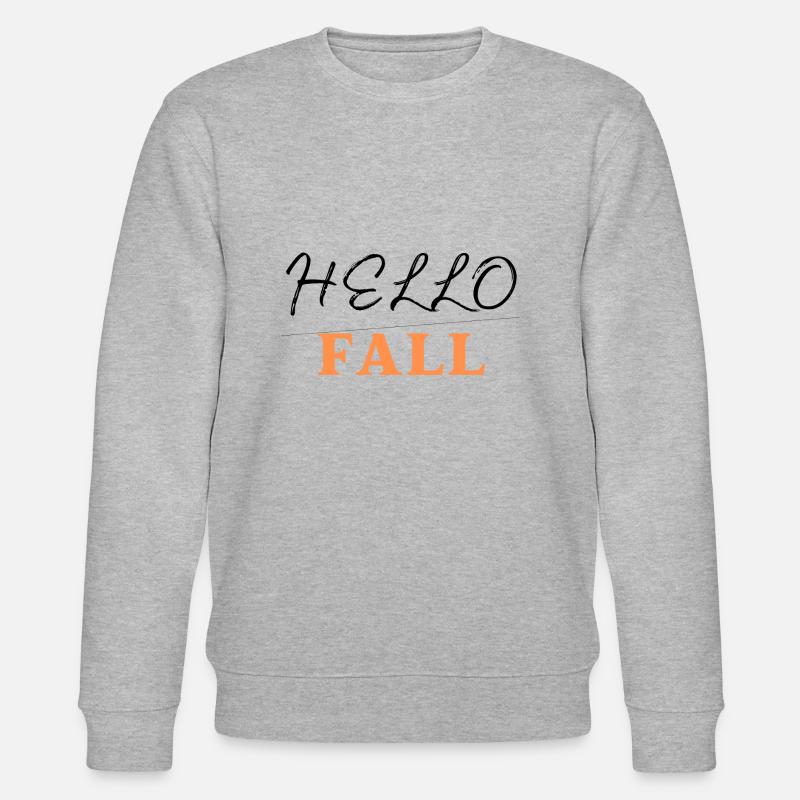 HELLO FALL, autumn fall - Stanley/Stella CHANGER Unisex Organic Sweatshirt - heather grey