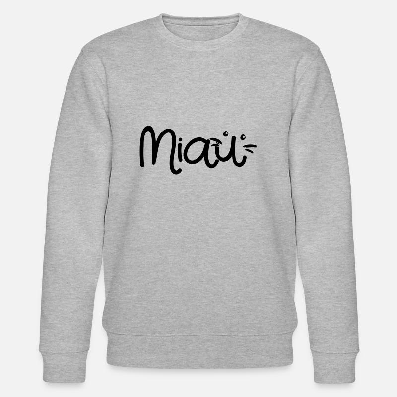 Miau Katzengesicht - Stanley/Stella Unisex Bio-Sweatshirt CHANGER  - Grau meliert