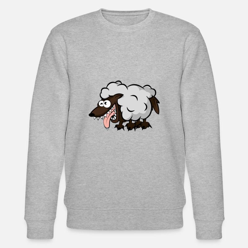 Notgeiler Wolf im Schafspelz - Stanley/Stella Unisex Bio-Sweatshirt CHANGER  - Grau meliert