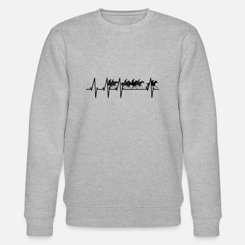 Pferderennen - Stanley/Stella Unisex Bio-Sweatshirt CHANGER  - Grau meliert