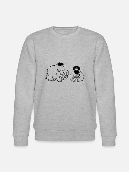 Mammoth caveman - Stanley/Stella CHANGER Unisex Organic Sweatshirt - heather grey
