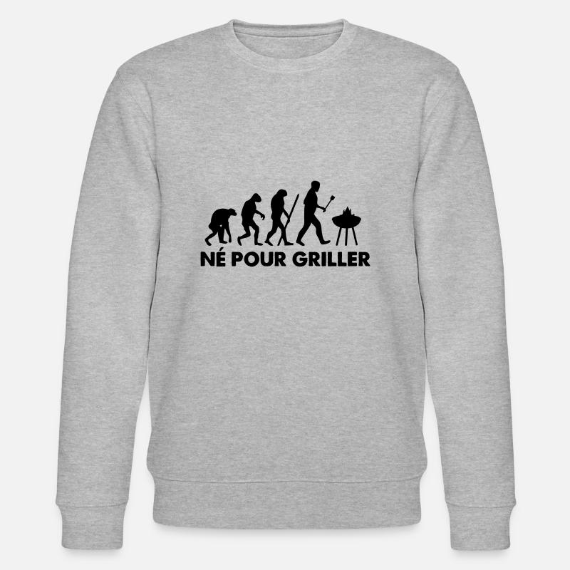 Né pour griller Évolution - Sweat bio CHANGER Stanley/Stella Unisexe - gris chiné
