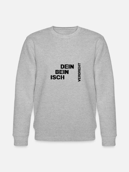 Dein Bein isch verdreht - Stanley/Stella Unisex Bio-Sweatshirt CHANGER  - Grau meliert