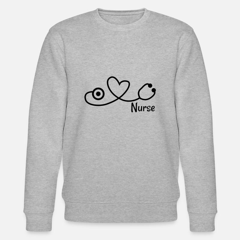 Krankenschwester auf Englisch - Stanley/Stella Unisex Bio-Sweatshirt CHANGER  - Grau meliert