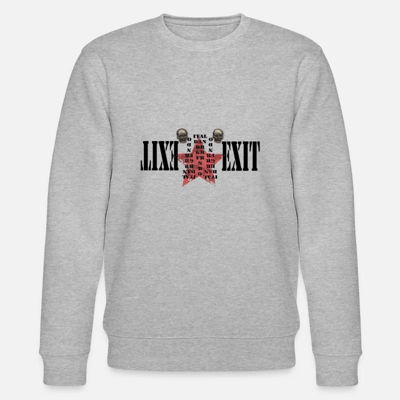 Exit Print Black - Stanley/Stella Unisex Bio-Sweatshirt CHANGER  - Grau meliert