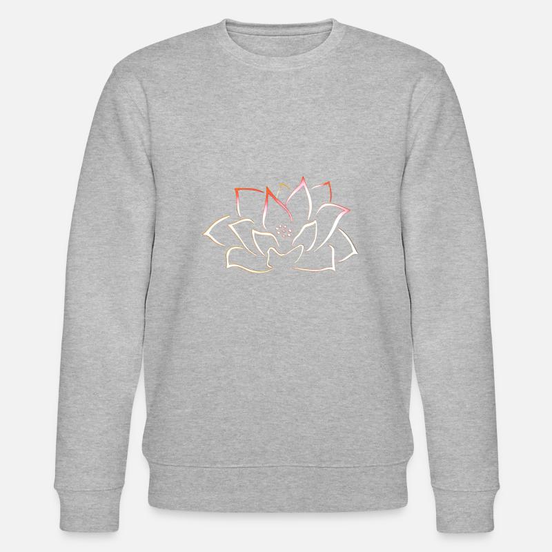 fleur de lotus - Sweat bio CHANGER Stanley/Stella Unisexe - gris chiné