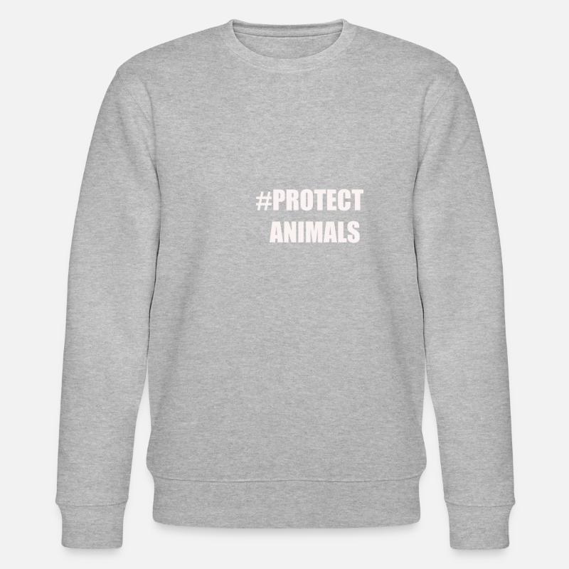 PROTECT ANIMALS 3 - Stanley/Stella Unisex Bio-Sweatshirt CHANGER  - Grau meliert