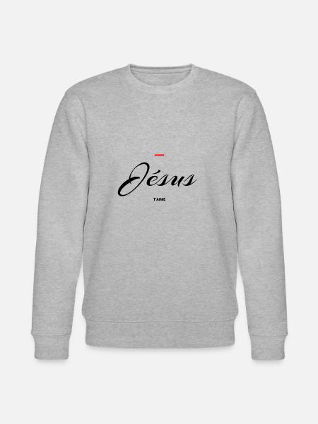 Jésus - Sweat bio CHANGER Stanley/Stella Unisexe - gris chiné