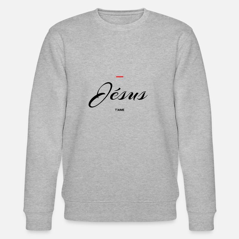 Jésus - Sweat bio CHANGER Stanley/Stella Unisexe - gris chiné