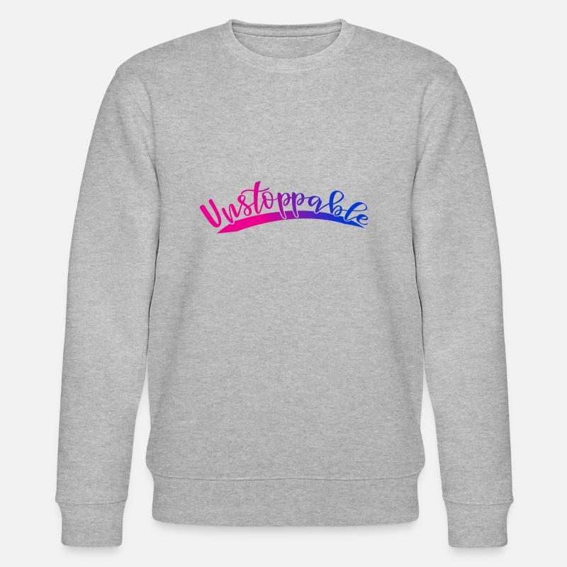 Unstoppable - Stanley/Stella Unisex Bio-Sweatshirt CHANGER  - Grau meliert