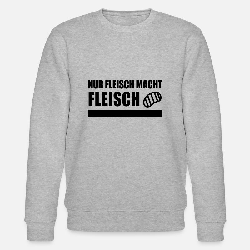 NUR FLEISCH MACHT FLEISCH - Stanley/Stella Unisex Bio-Sweatshirt CHANGER  - Grau meliert