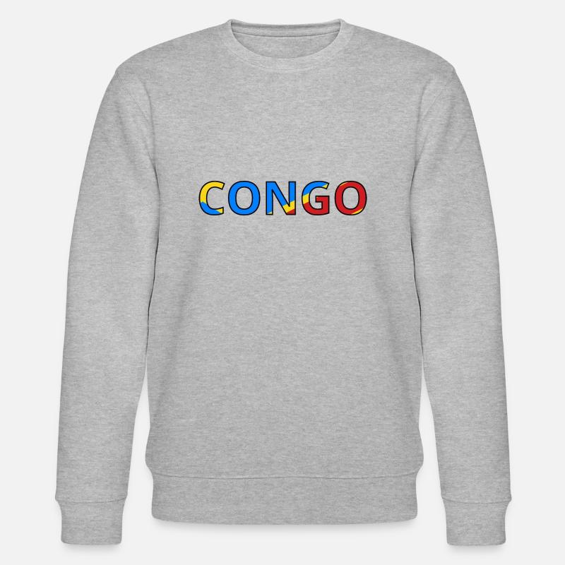 Drapeau Congo (Rép. dém.) - Sweat bio CHANGER Stanley/Stella Unisexe - gris chiné
