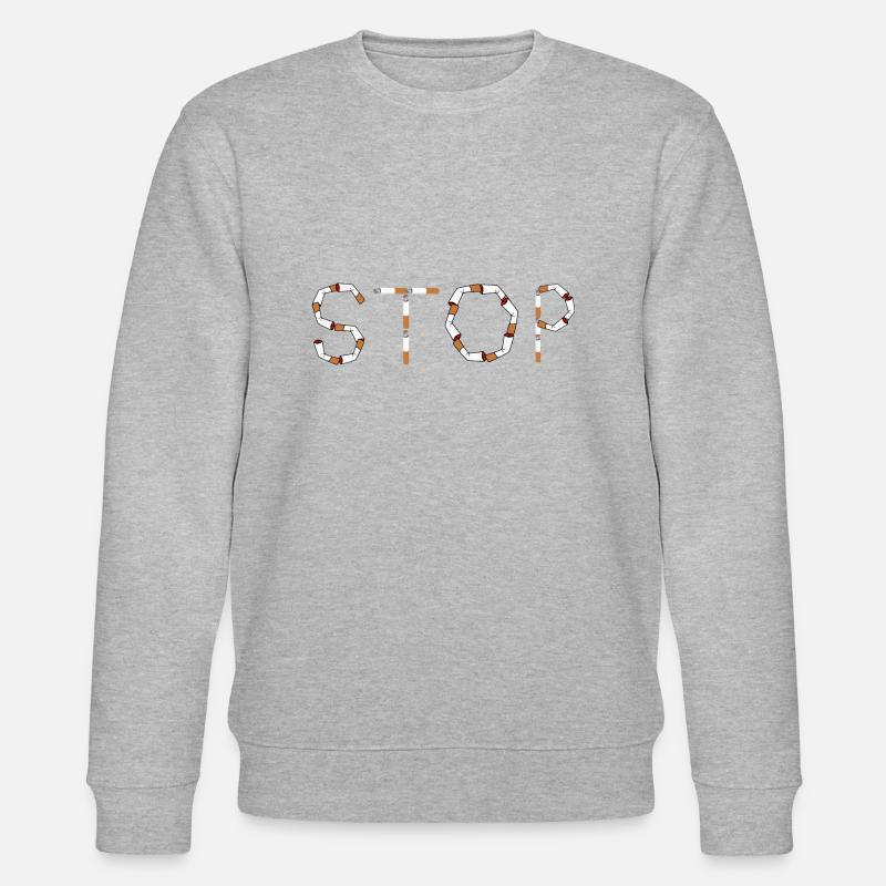 Stop cigarettes - Sweat bio CHANGER Stanley/Stella Unisexe - gris chiné