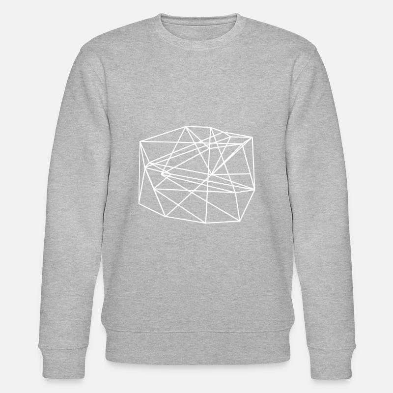 farbig-veränderbares Liniendesign by tho - Stanley/Stella Unisex Bio-Sweatshirt CHANGER  - Grau meliert