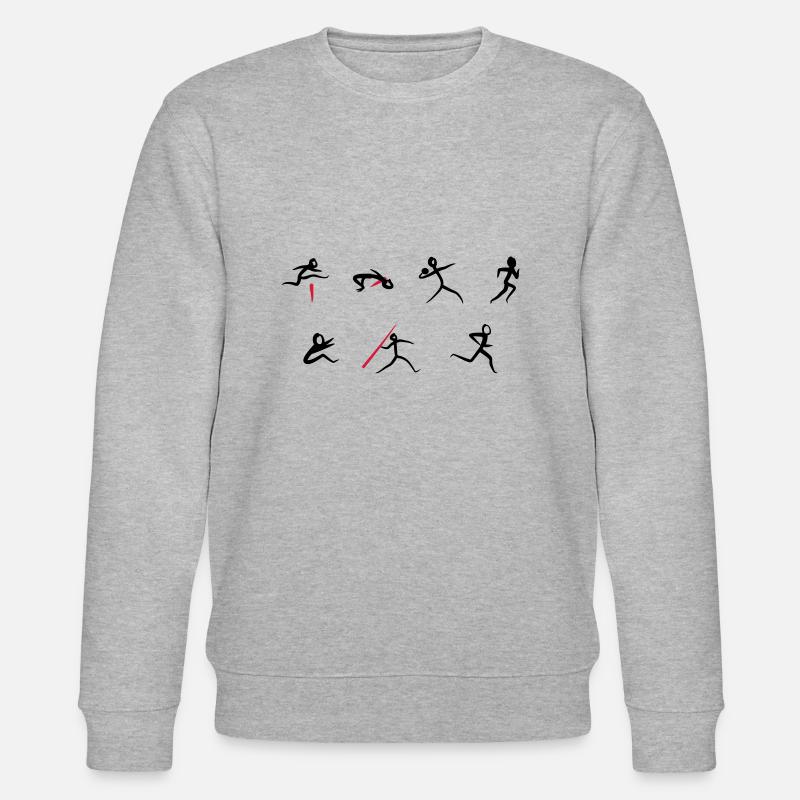Leichtathletik, Siebenkampf - Stanley/Stella Unisex Bio-Sweatshirt CHANGER  - Grau meliert