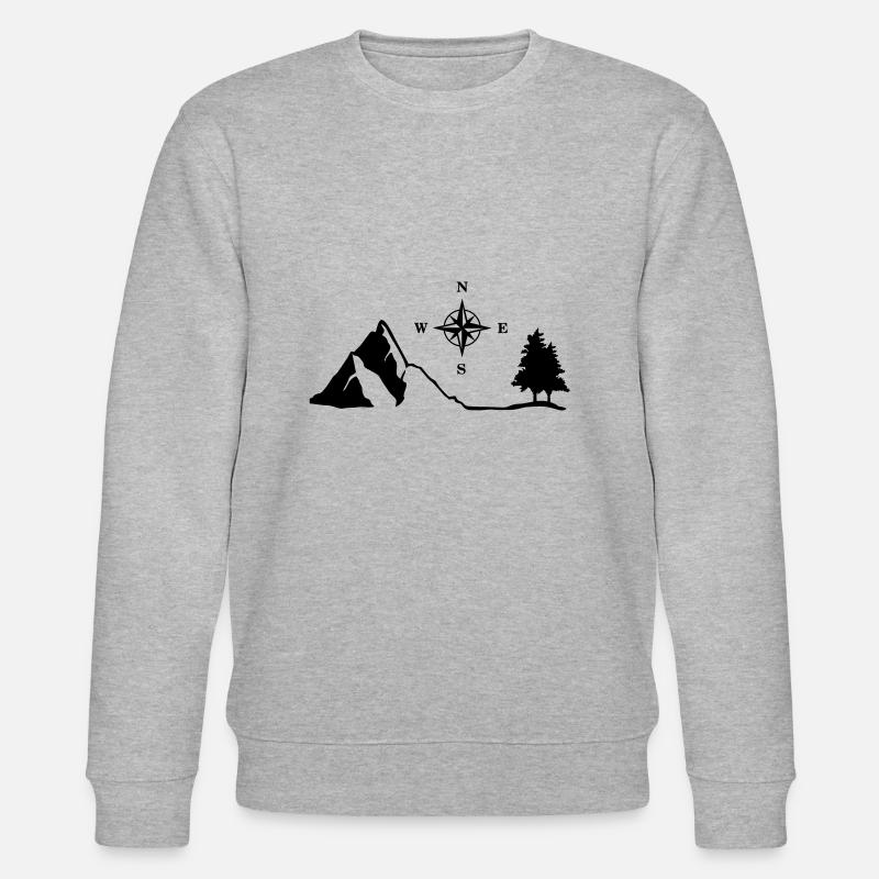 Nature, Mountain, Compass - Sweat bio CHANGER Stanley/Stella Unisexe - gris chiné