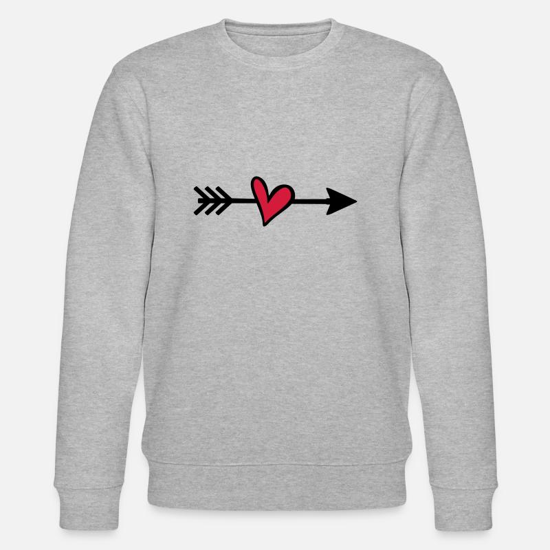Amor Pfeil - Stanley/Stella Unisex Bio-Sweatshirt CHANGER  - Grau meliert