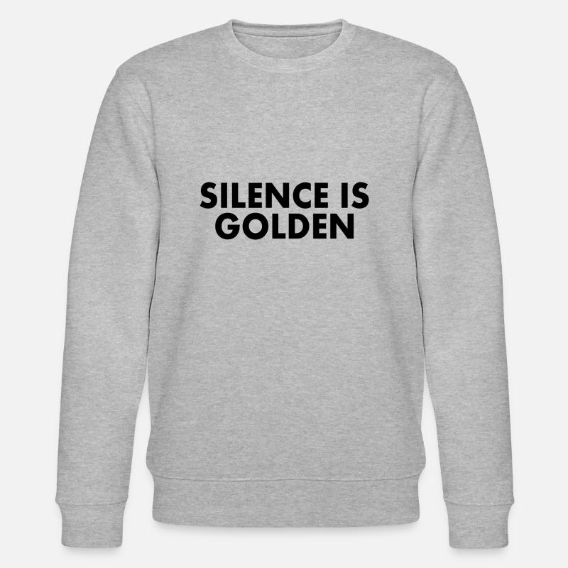 silence is golden - Stanley/Stella Unisex Bio-Sweatshirt CHANGER  - Grau meliert