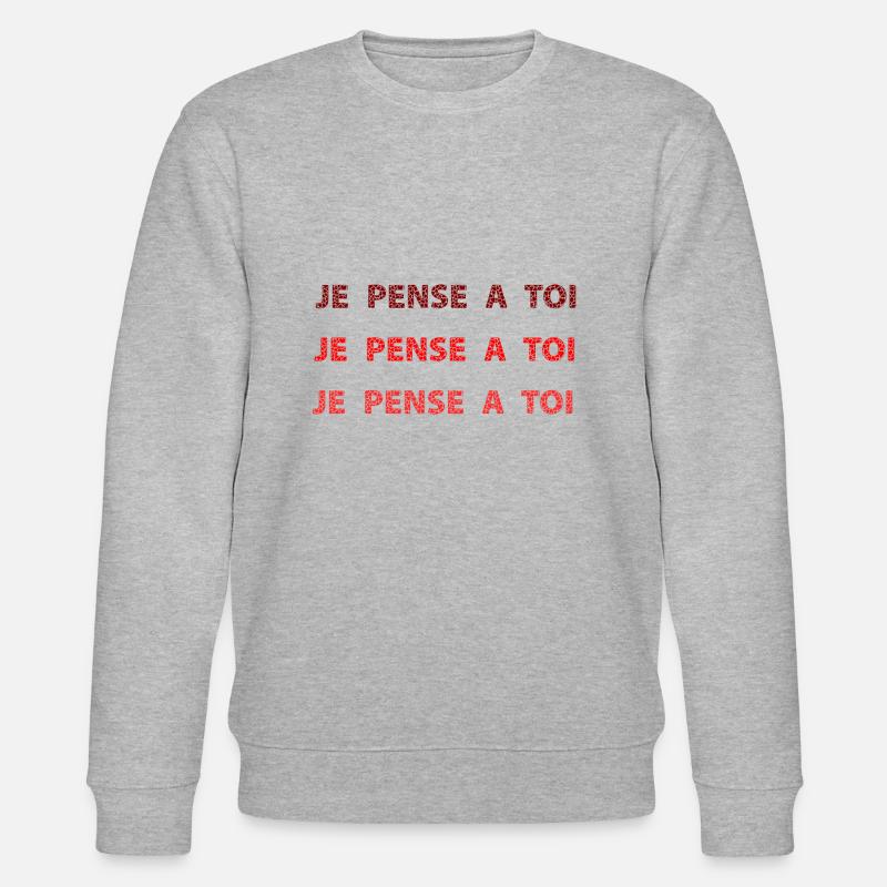 Denke an dich - Stanley/Stella Unisex Bio-Sweatshirt CHANGER  - Grau meliert