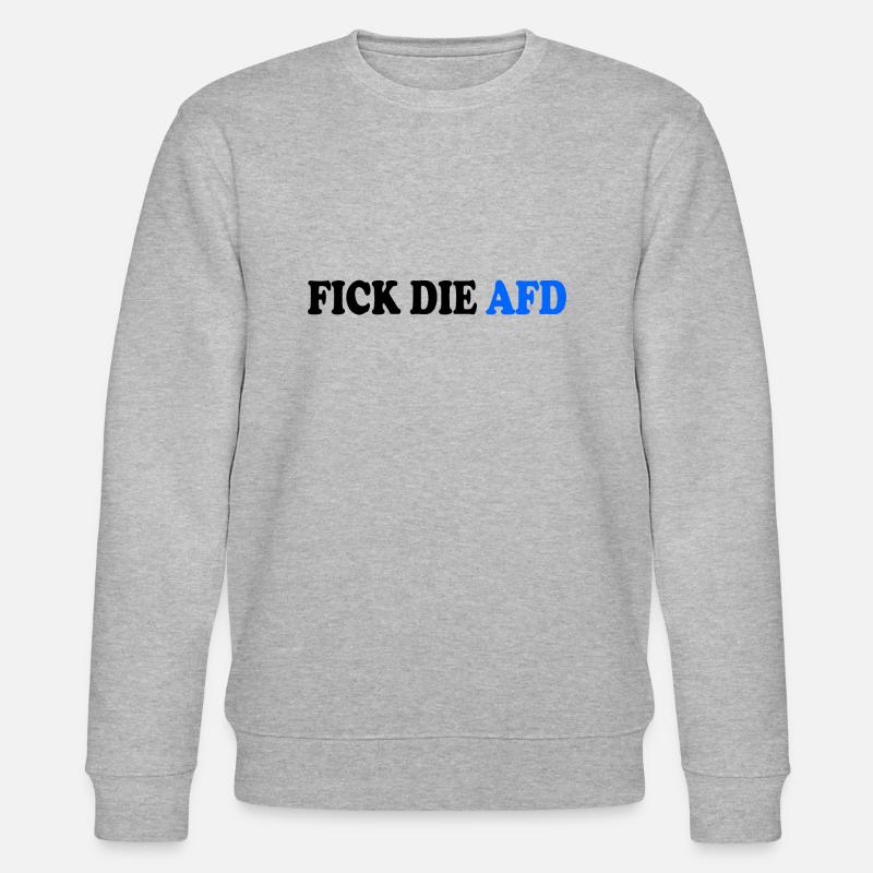 Fick die afd - Stanley/Stella Unisex Bio-Sweatshirt CHANGER  - Grau meliert