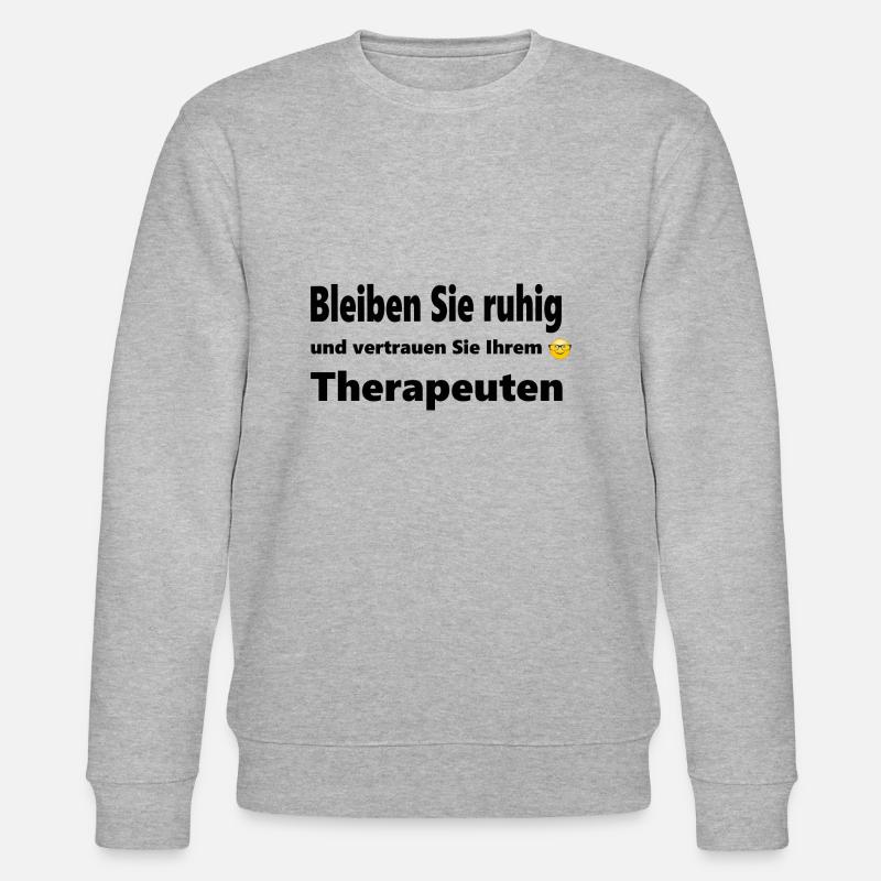 Therapeut mit Durchblick - Stanley/Stella Unisex Bio-Sweatshirt CHANGER  - Grau meliert