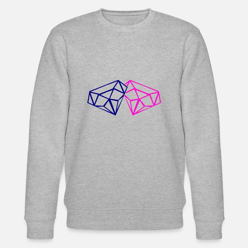 diamonds - Stanley/Stella Unisex Bio-Sweatshirt CHANGER  - Grau meliert