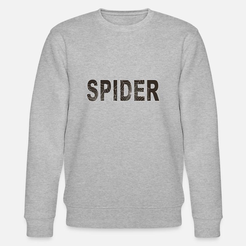 Spinne wort mit Grafik - Stanley/Stella Unisex Bio-Sweatshirt CHANGER  - Grau meliert