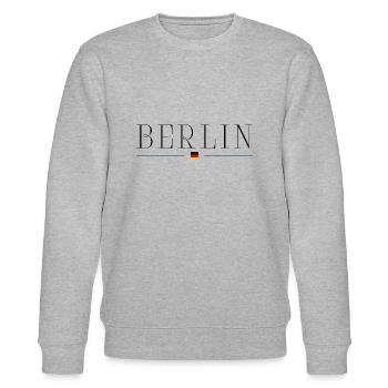 J’adore Berlin, Allemagne - Sweat bio CHANGER Stanley/Stella Unisexe - gris chiné - Devant - Nik (191cm) & Marisol (170cm)