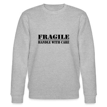 fragile - handle with care - Stanley/Stella Unisex Bio-Sweatshirt CHANGER  - Grau meliert - Vorne - Nik (191cm) & Marisol (170cm)
