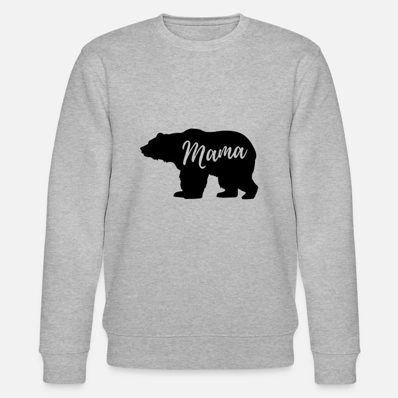 Mama Bär - Stanley/Stella Unisex Bio-Sweatshirt CHANGER  - Grau meliert