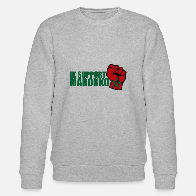 Ik support Marokko - Stanley/Stella Unisex Bio-Sweatshirt CHANGER  - Grau meliert