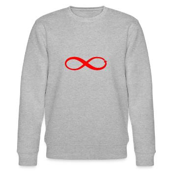 Symbole de l'infini Hotwife - Sweat bio CHANGER Stanley/Stella Unisexe - gris chiné - Devant - Nik (191cm) & Marisol (170cm)