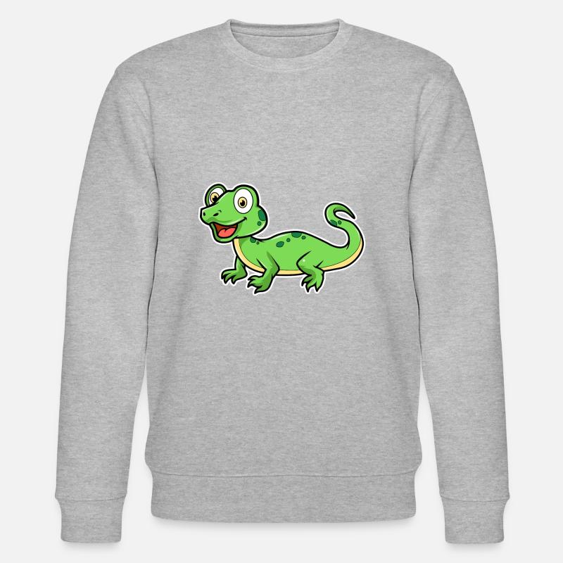 Eidechse - Stanley/Stella Unisex Bio-Sweatshirt CHANGER  - Grau meliert