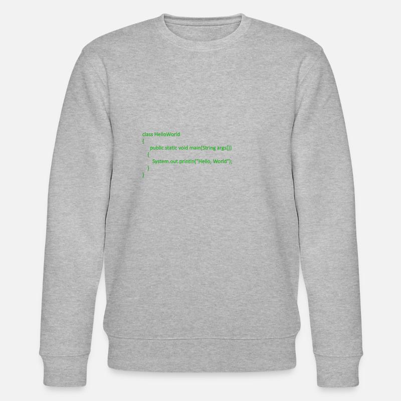 Java Hello World - Stanley/Stella Unisex Bio-Sweatshirt CHANGER  - Grau meliert