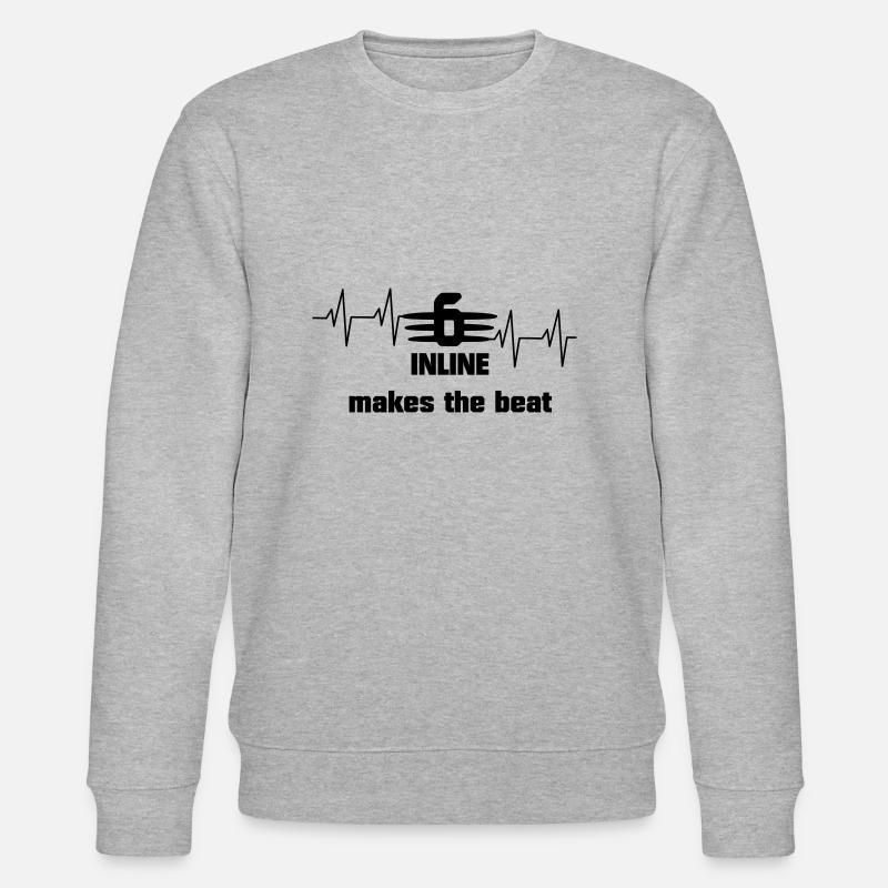 6 big heartbeat text3 - Stanley/Stella Unisex Bio-Sweatshirt CHANGER  - Grau meliert