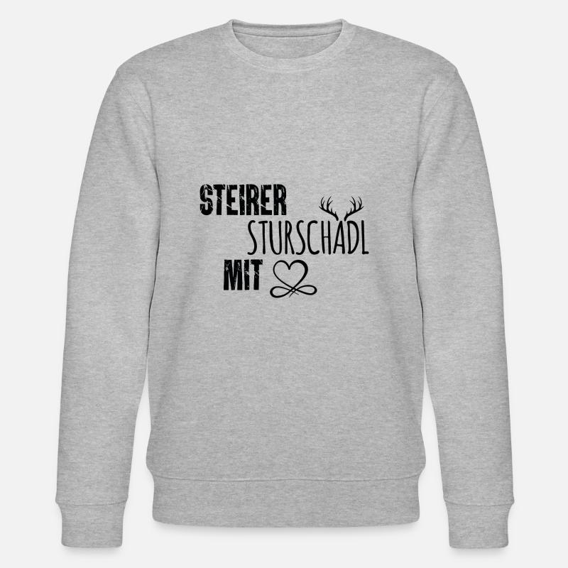 Steirer sturschädel mit Geschenk Steiermark - Stanley/Stella Unisex Bio-Sweatshirt CHANGER  - Grau meliert