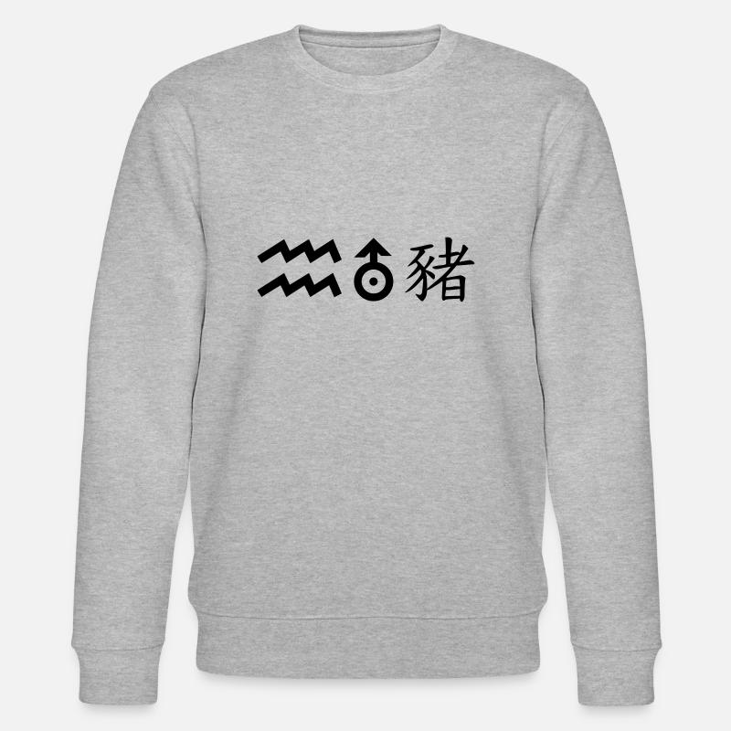 Verseau Uranus Cochon - Sweat bio CHANGER Stanley/Stella Unisexe - gris chiné