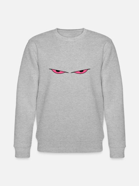 Catycorn Angry Eyes Red - Stanley/Stella CHANGER Unisex Organic Sweatshirt - heather grey